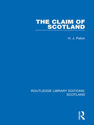 cover image of The Claim of Scotland